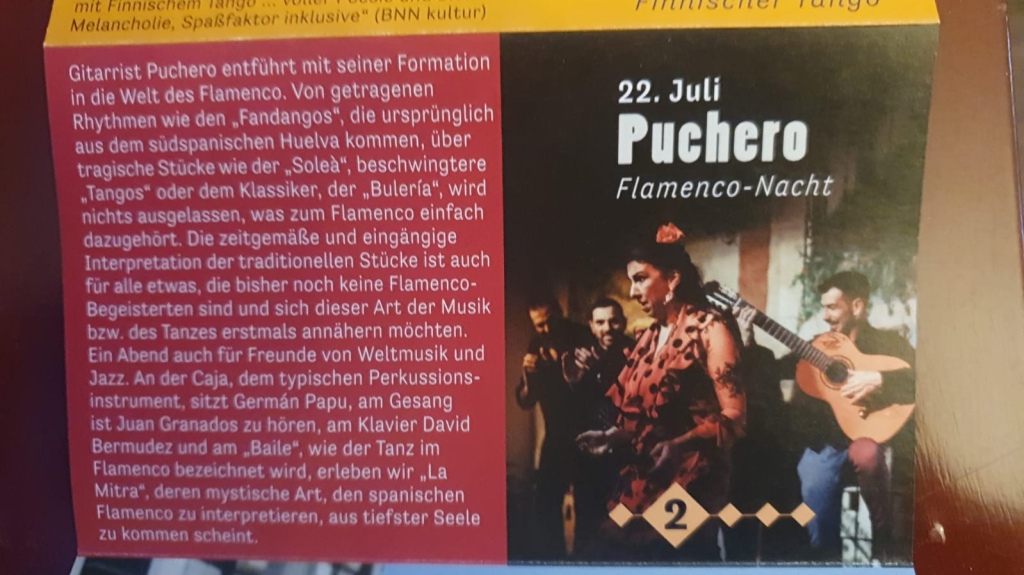 Meine Flamenco-Fotografie in einem Flyer der Stadt Landau